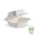 15x15x8cm / 6x6" White Plant Fibre Clamshell