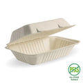 23x15x8cm / 9x6x3" Natural Plant Fibre Clamshell