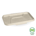4-Compartment Natural Plant Fibre Takeaway Lid