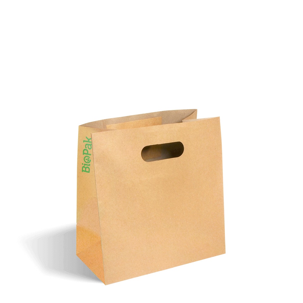 270x145x280mm Small Die Cut Handle Kraft Paper Bags