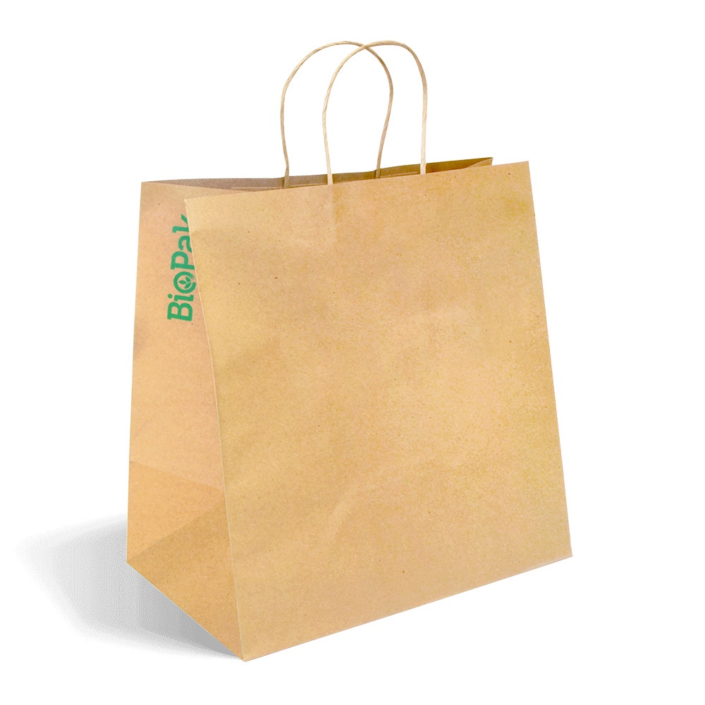 355x220x370mm Jumbo Twist Handle Kraft Paper Bags