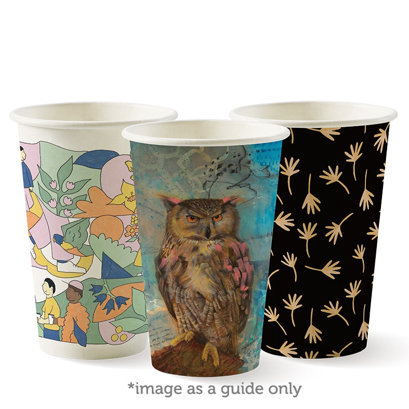 350ml / 12oz (80mm) Art Series Single Wall BioCup