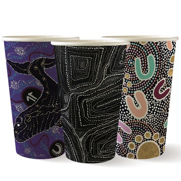 510ml / 16oz (90mm) Indigenous Art Series Single Wall BioCup