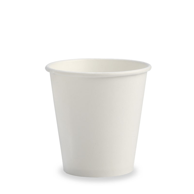 230ml / 6oz (80mm) White Single Wall BioCup