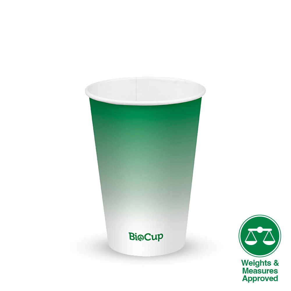 420ml / 14oz (90mm) Green Cold Paper BioCup