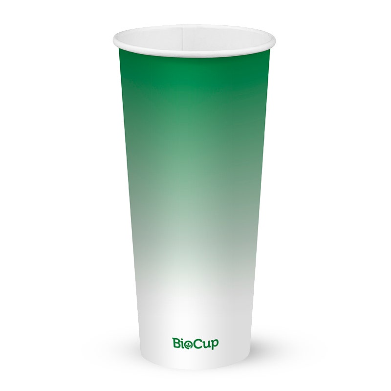 700ml / 24oz (90mm) Green Cold Paper BioCup